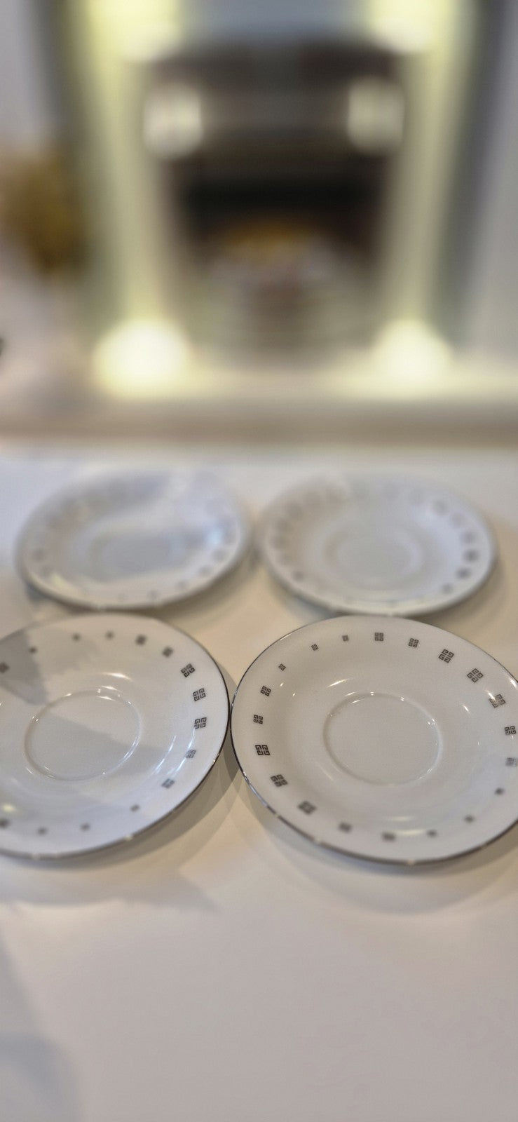 Givenchy Paris Porcelain Dessert/Bread Plate With Signature Logo Design Set Of 4