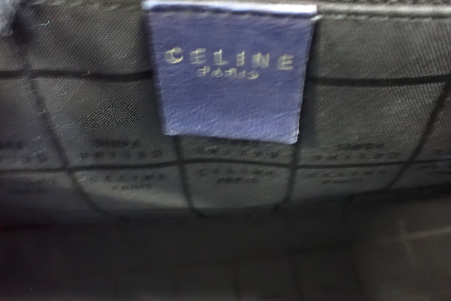 Céline horizontal ribbed leather top-handle handbag vintage