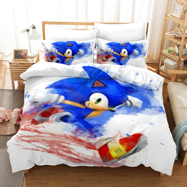 3D Bedding Set 3D Print Design Duvet Cover Sets King Queen Twin Size Dropshipping Boy gife Sonic *2