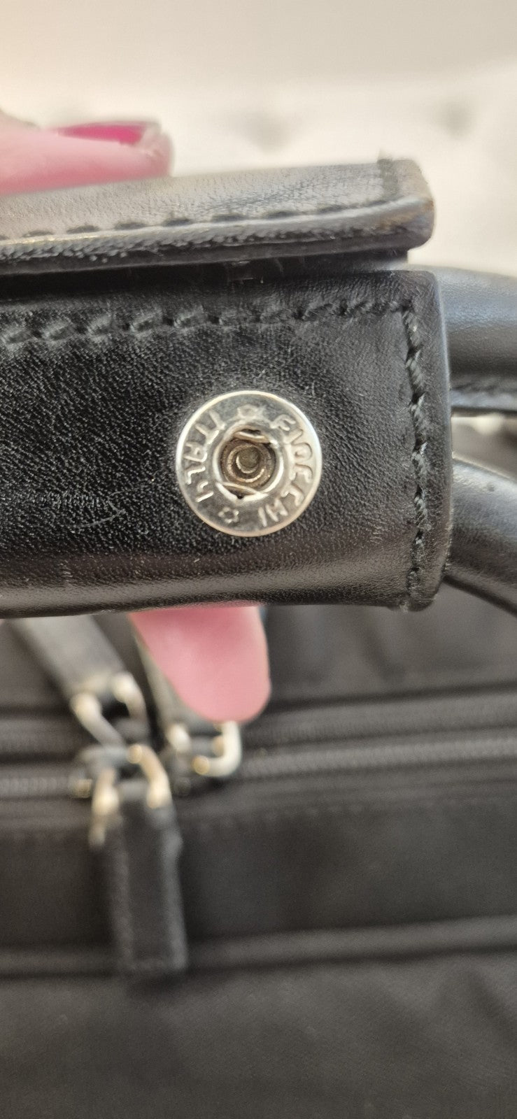 Gucci Black Nylon and Leather Boston Travel Bag with Shoulder Strap
