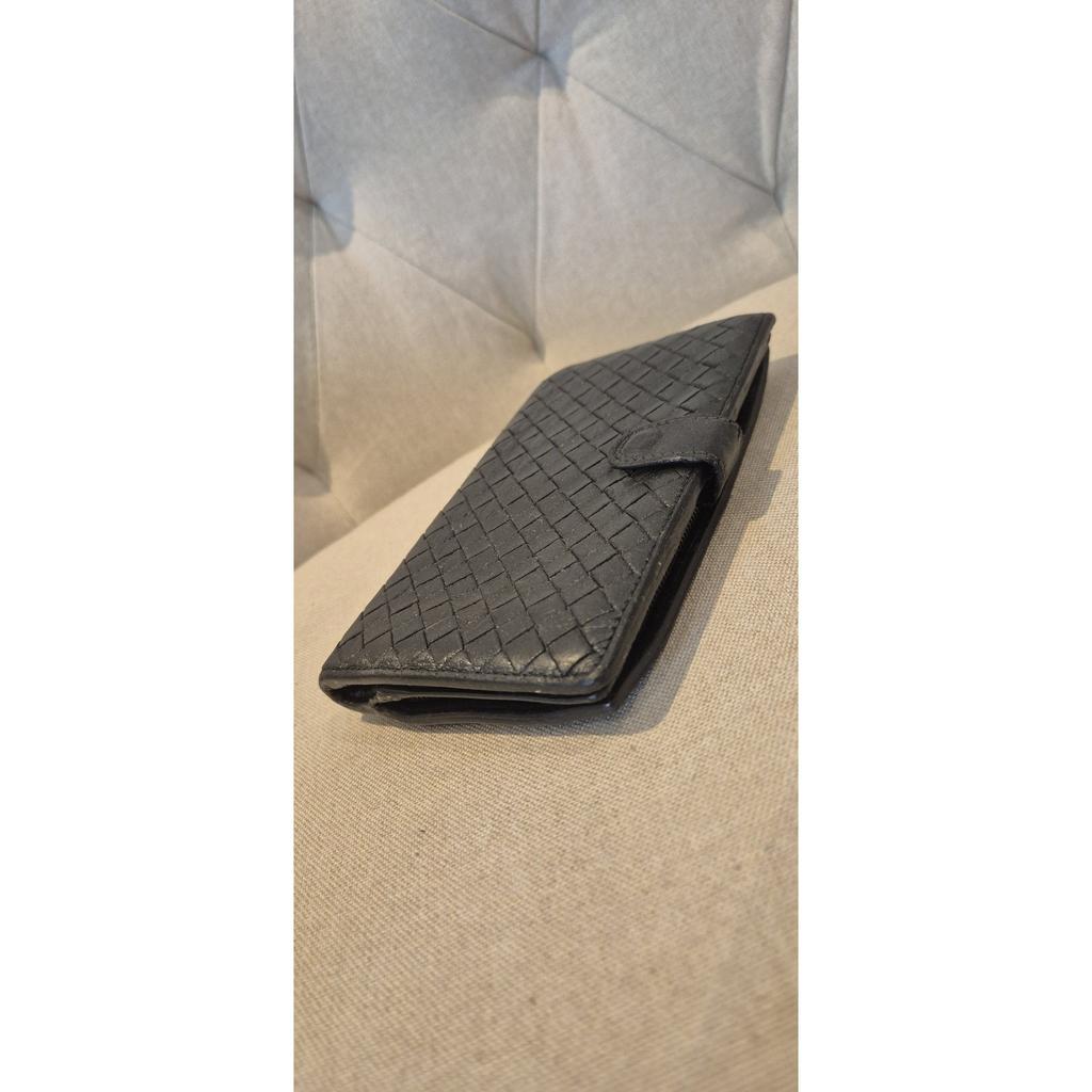 Bottega Veneta Black Leather agenda/purse Pre-owned