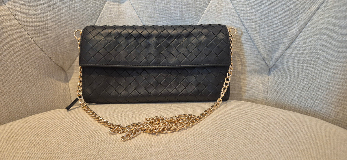 Bottega Veneta Intrecciato Continental Wallet with Unbranded Chain Pre-owned