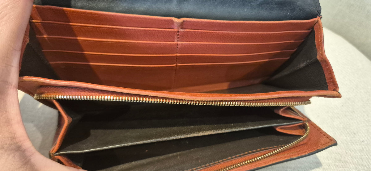 Bottega Veneta Intrecciato Continental Wallet with Unbranded Chain Pre-owned