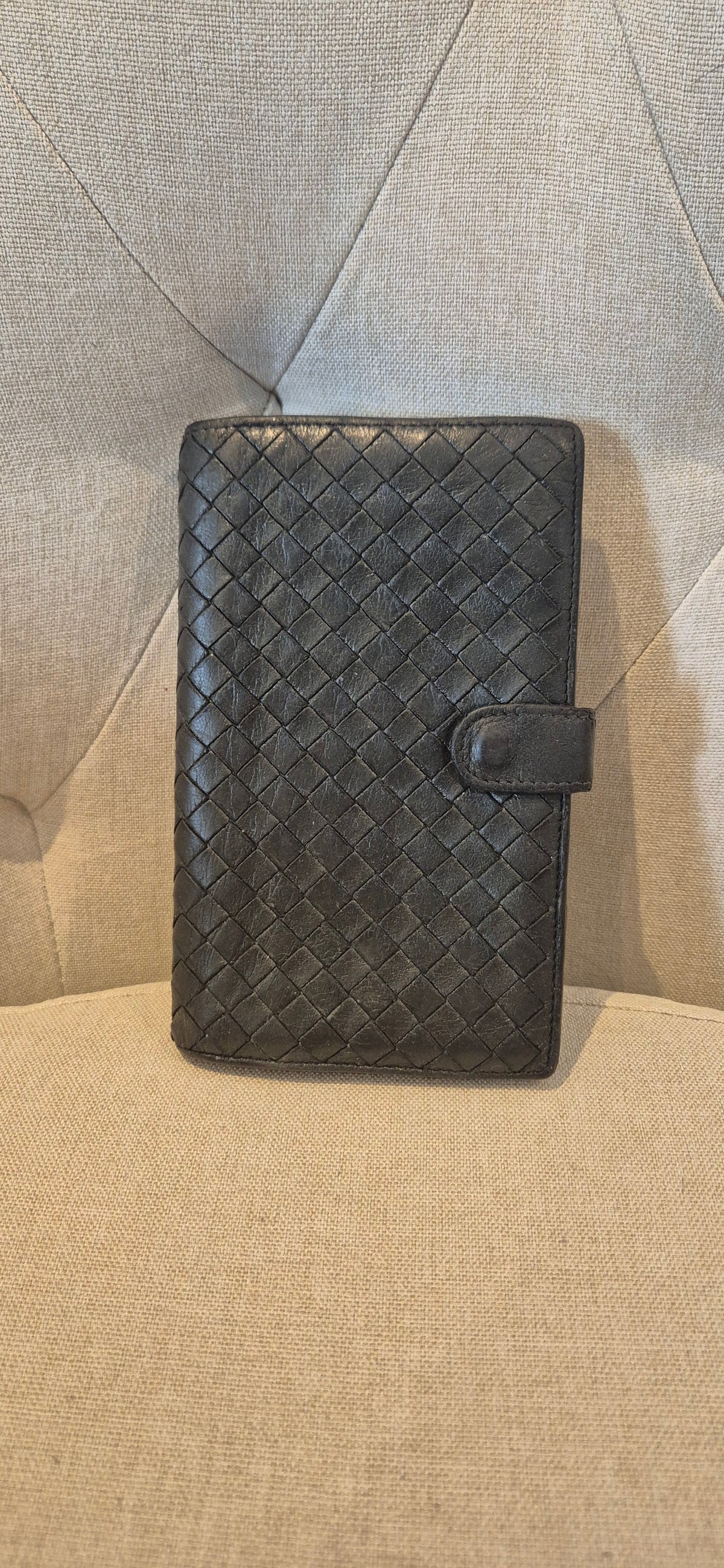 Bottega Veneta Intrecciato Leather Agenda Cover / Organizer Wallet Pre-owned