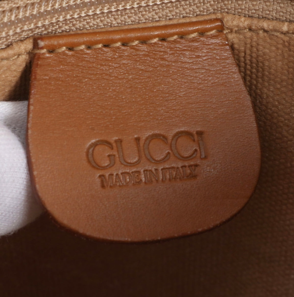 Vintage Gucci Plus Monogram Flap Shoulder Bag Pre-owned