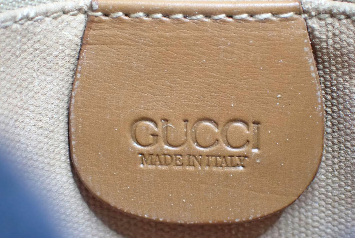 Vintage Gucci Plus Monogram Flap Shoulder Bag Pre-owned