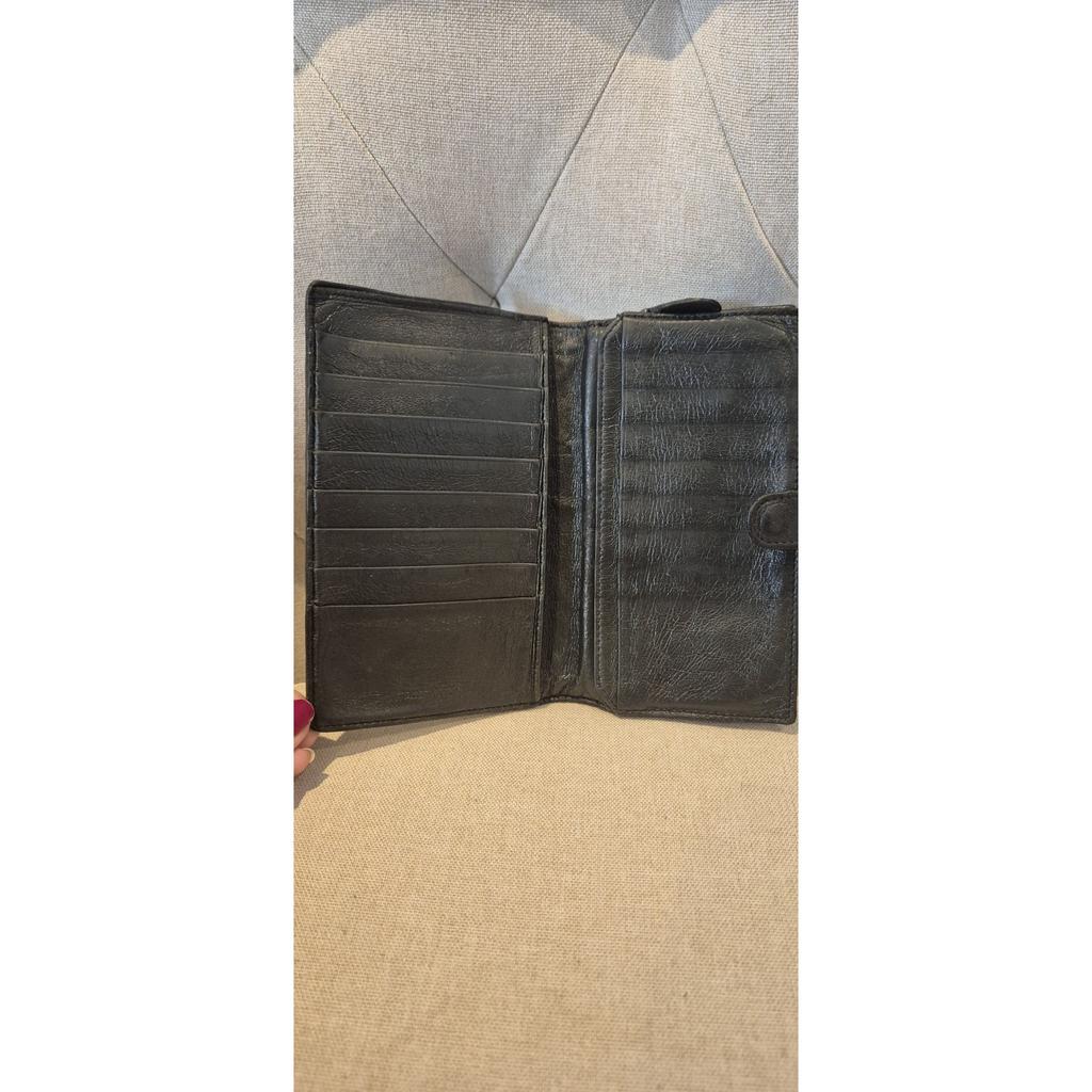 Bottega Veneta Black Leather agenda/purse Pre-owned
