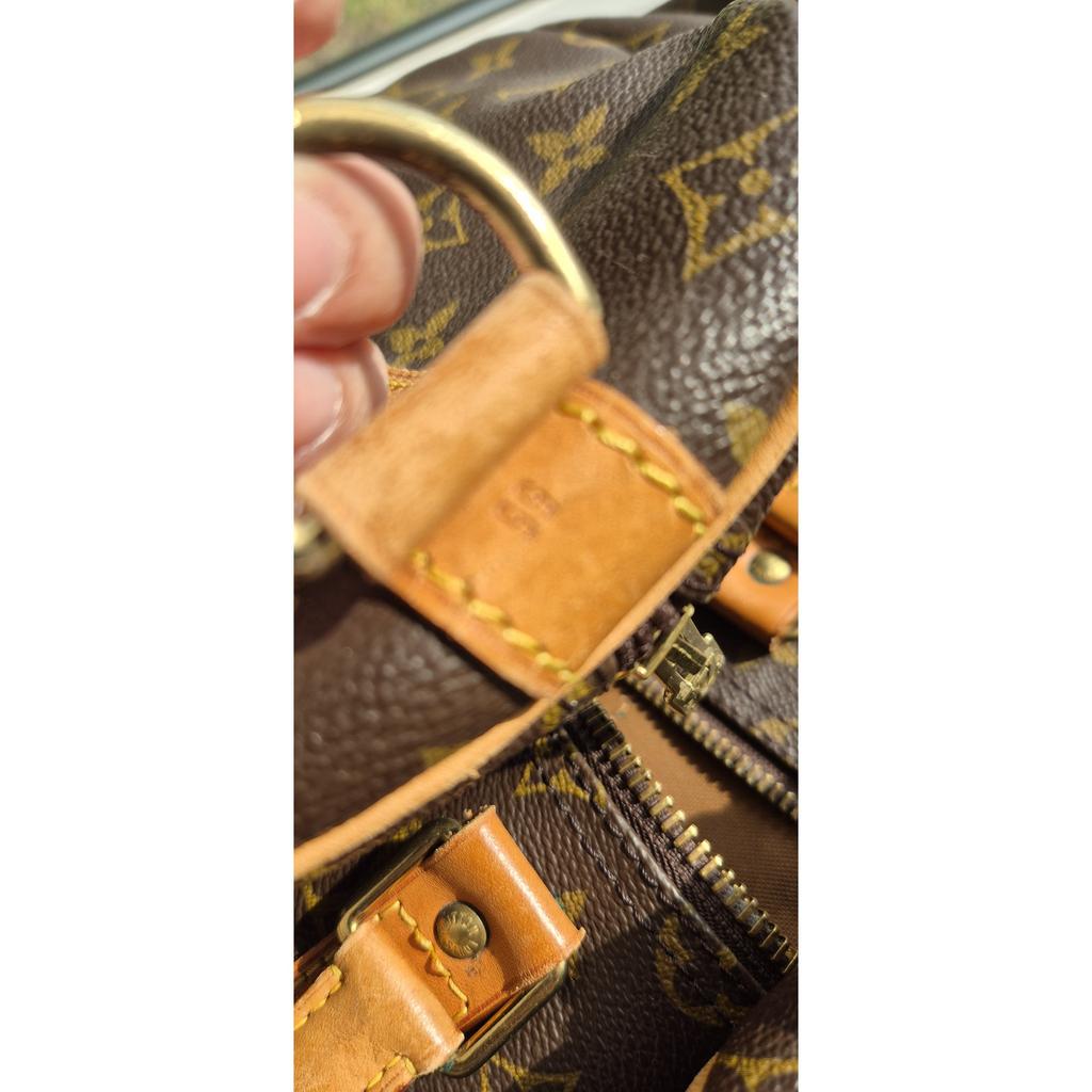 Keepall leather travel bag