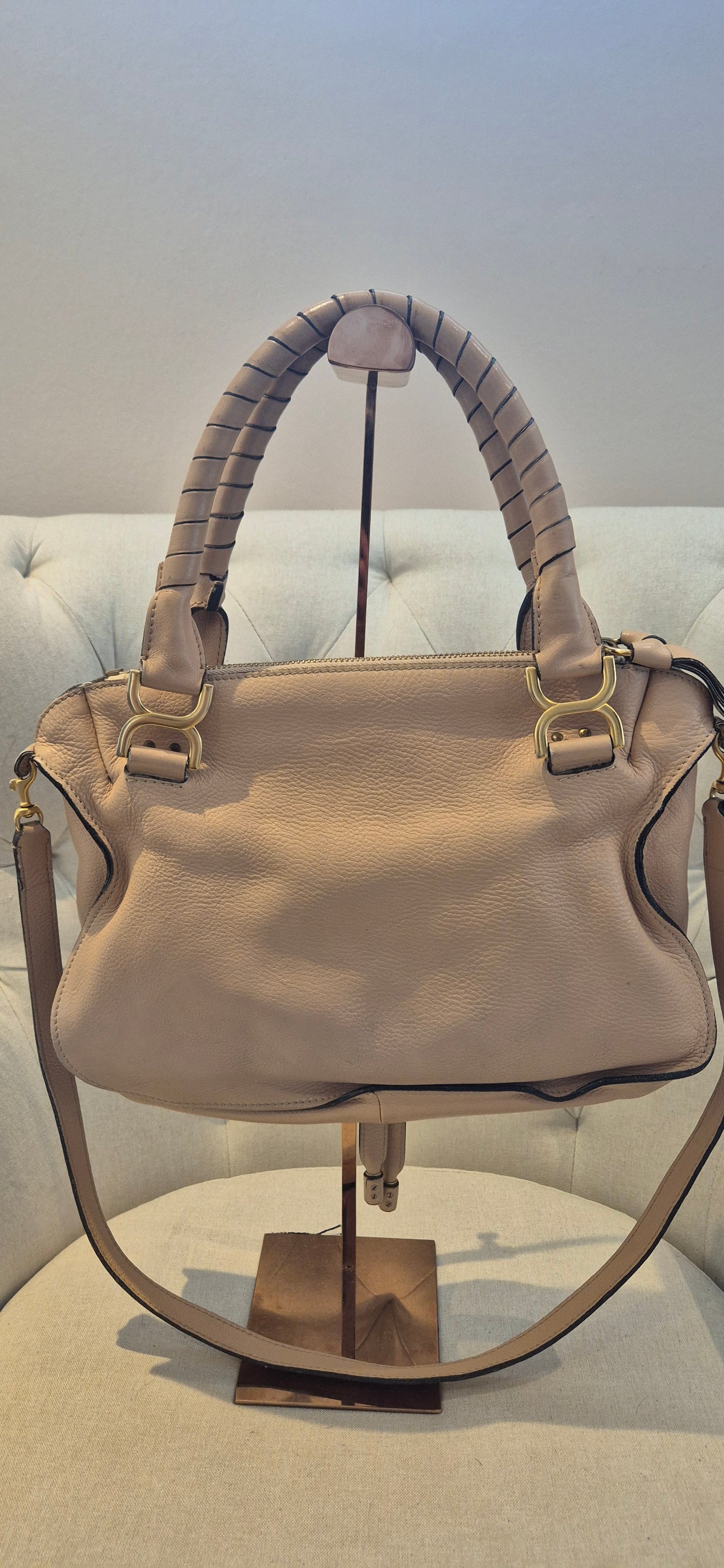 Chloé Marcie Medium Double Carry Bag – Grained Calfskin