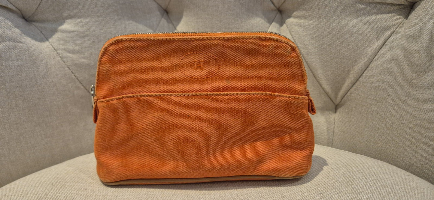Hermès Toile Bolide Travel/cosmetic Pouch