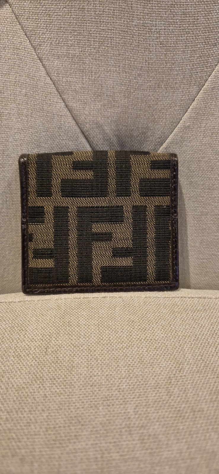 Fendi Zukka Small Coin Purse Women's Leather Wallet