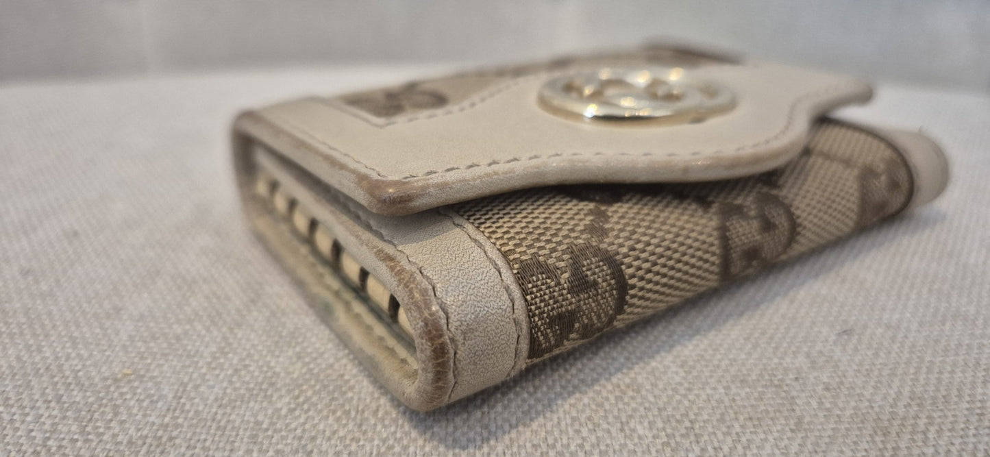 Gucci GG Canvas Interlocking G 6-Ring Key Case Vintage