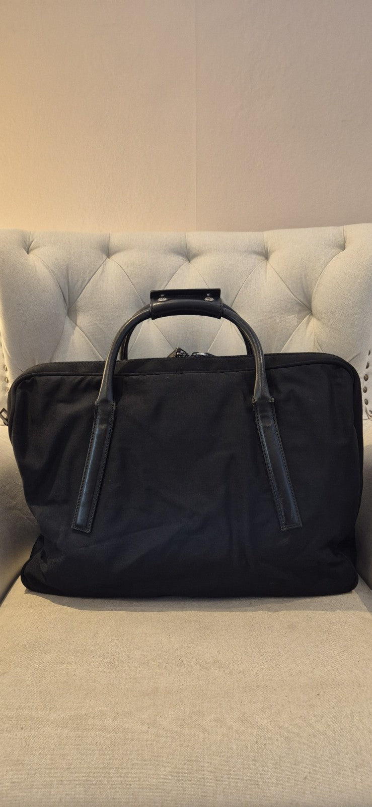 Gucci Black Nylon and Leather Boston Travel Bag with Shoulder Strap