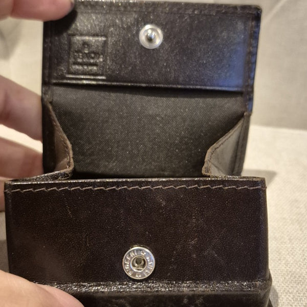 Fendi Zukka Small Coin Purse Women's Leather Wallet