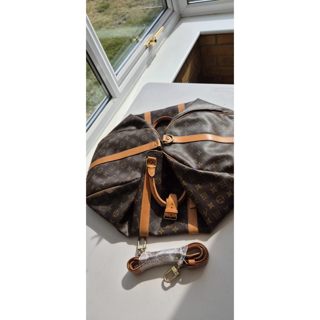 Keepall leather travel bag