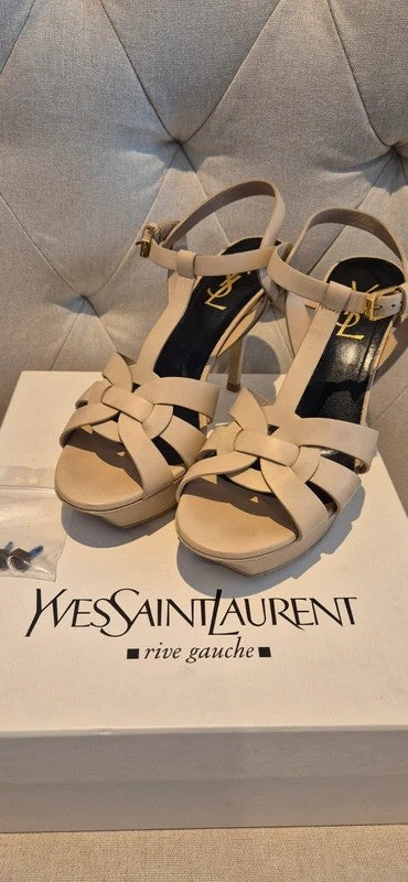 Yves Saint Laurent Tribute Heels in Nude