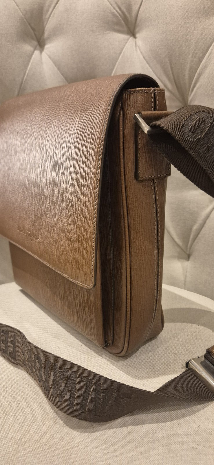 Salvatorre Ferragamo Mens Sling/crossbody Bag Brown Leather