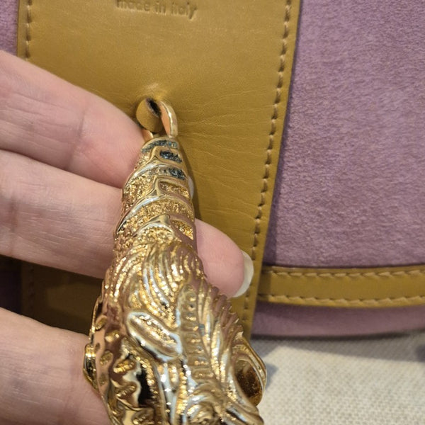 Gucci Unicorn Tom Ford Era Pink Suede Sling Bag Lion Head Rare Y2K