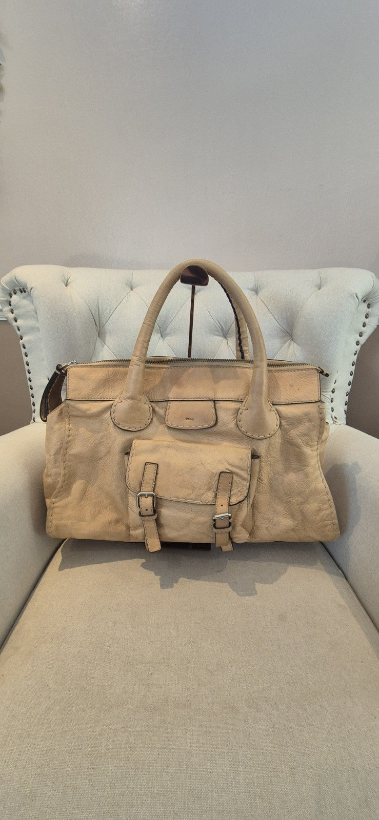 Chloé Edith Satchel Bag Vintage Leather Handbag Shoulder Bag