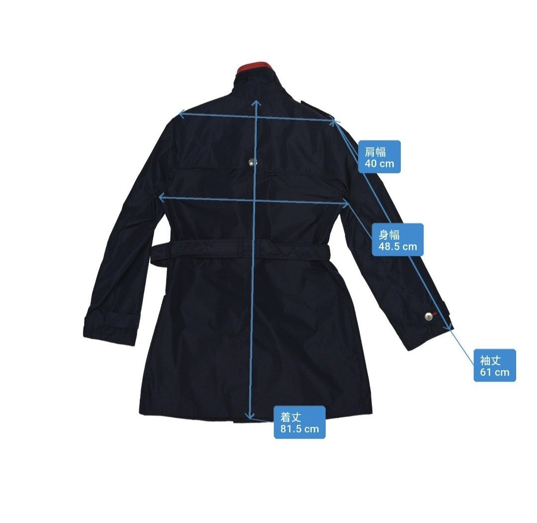 Tommy Hilfiger Women's Navy Blue Double-breasted Trench Coat