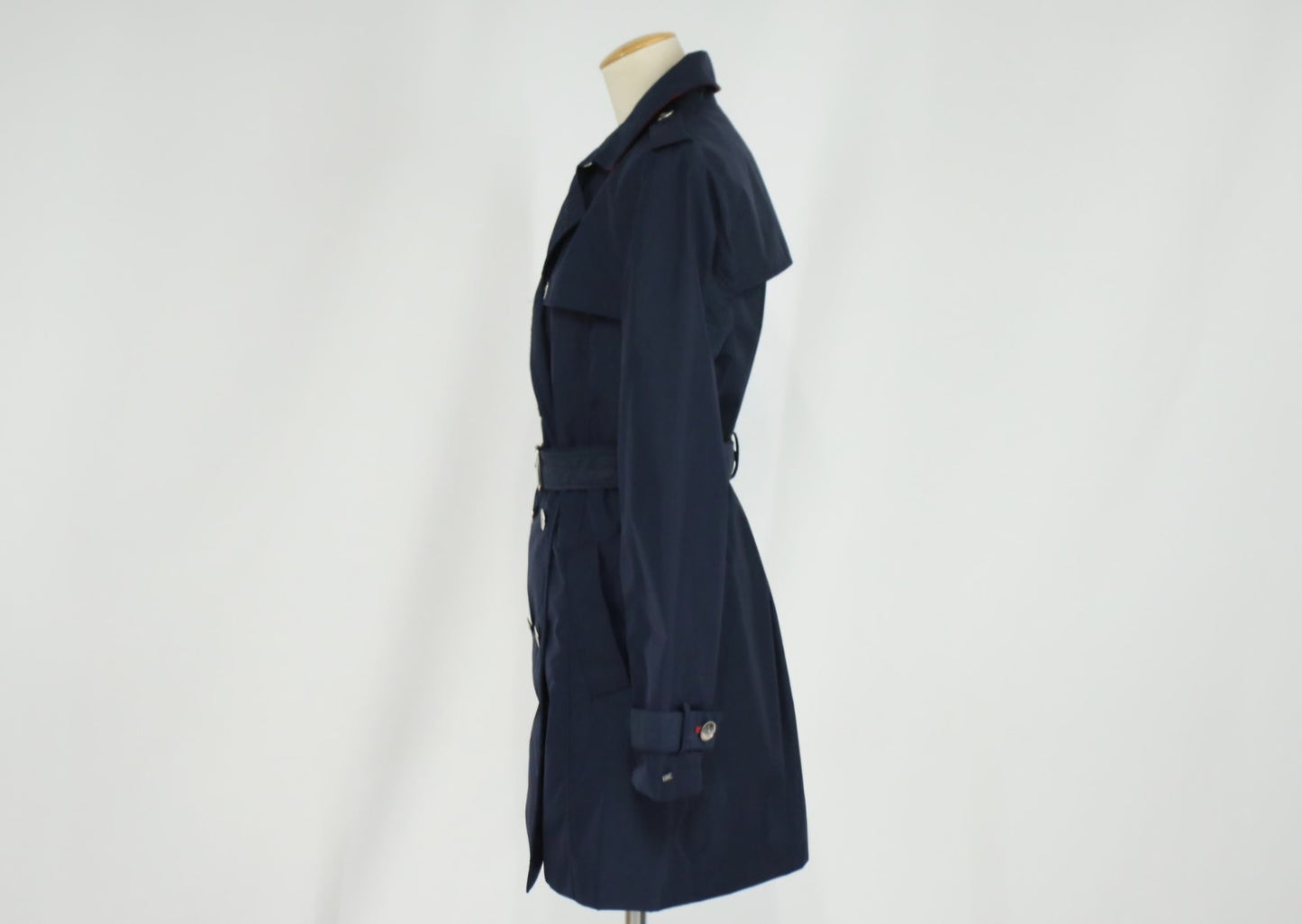 Tommy Hilfiger Women's Navy Blue Double-breasted Trench Coat