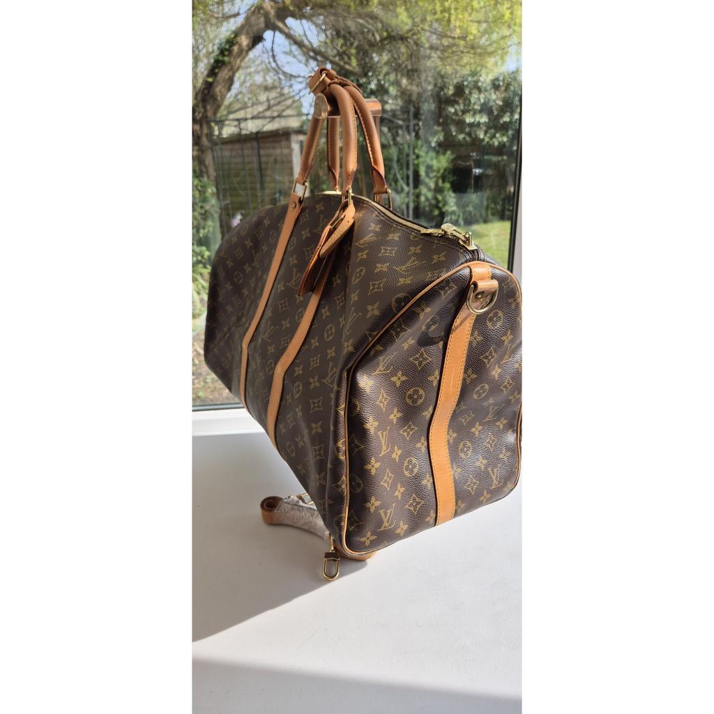 Keepall leather travel bag