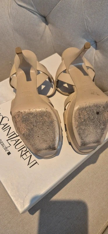 Yves Saint Laurent Tribute Heels in Nude