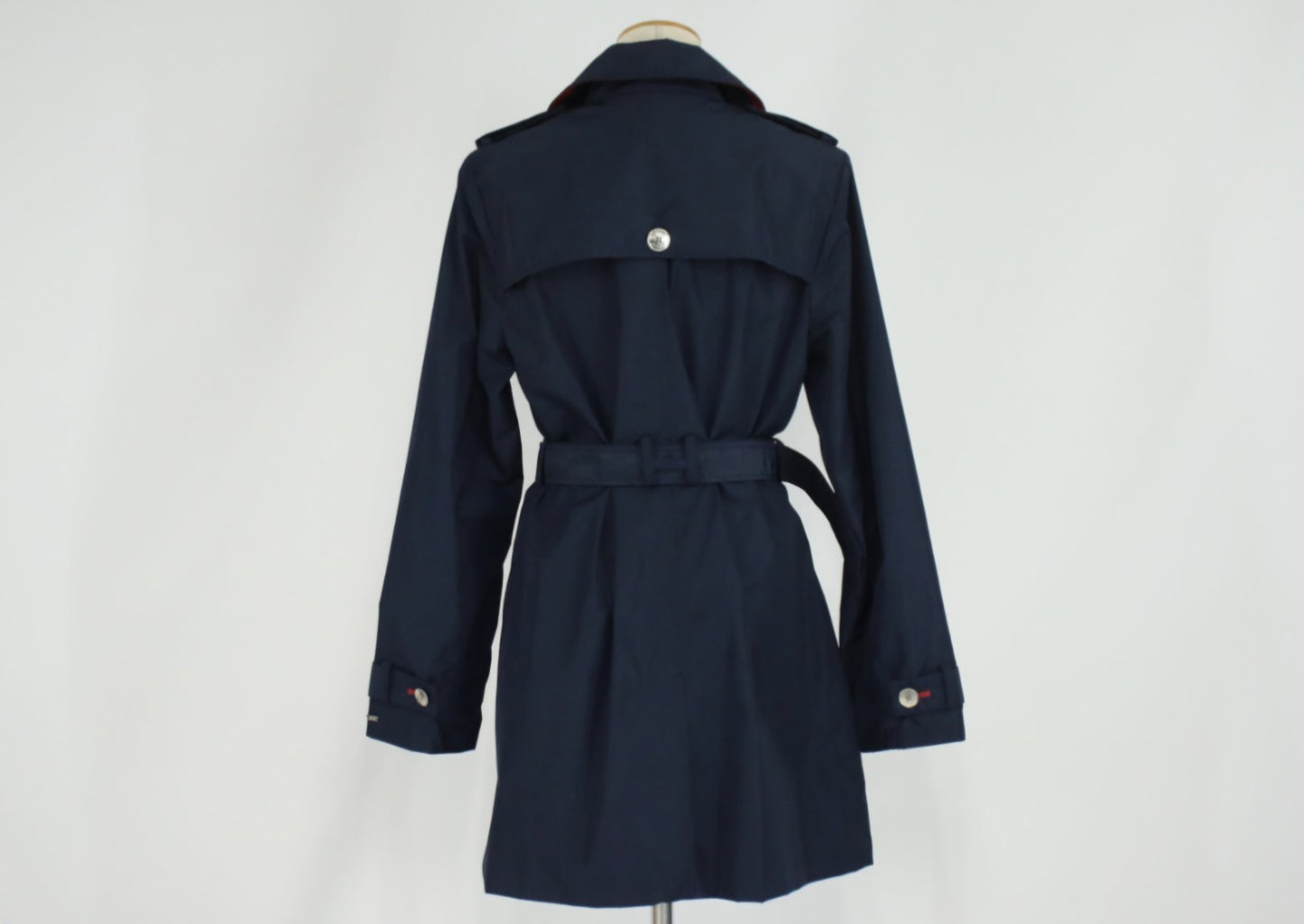 Tommy Hilfiger Women's Navy Blue Double-breasted Trench Coat