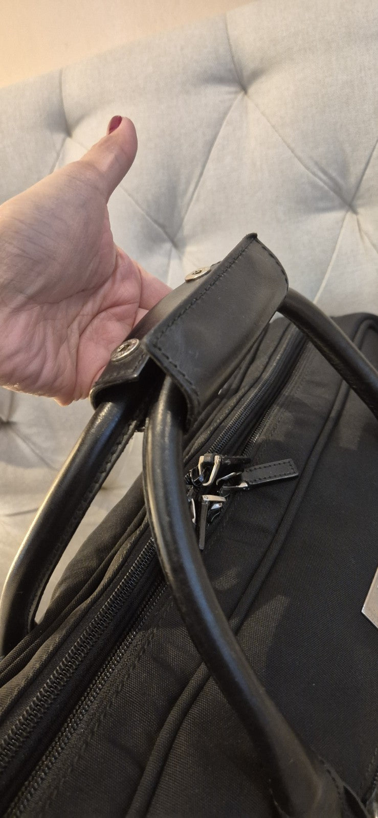 Gucci Black Nylon and Leather Boston Travel Bag with Shoulder Strap