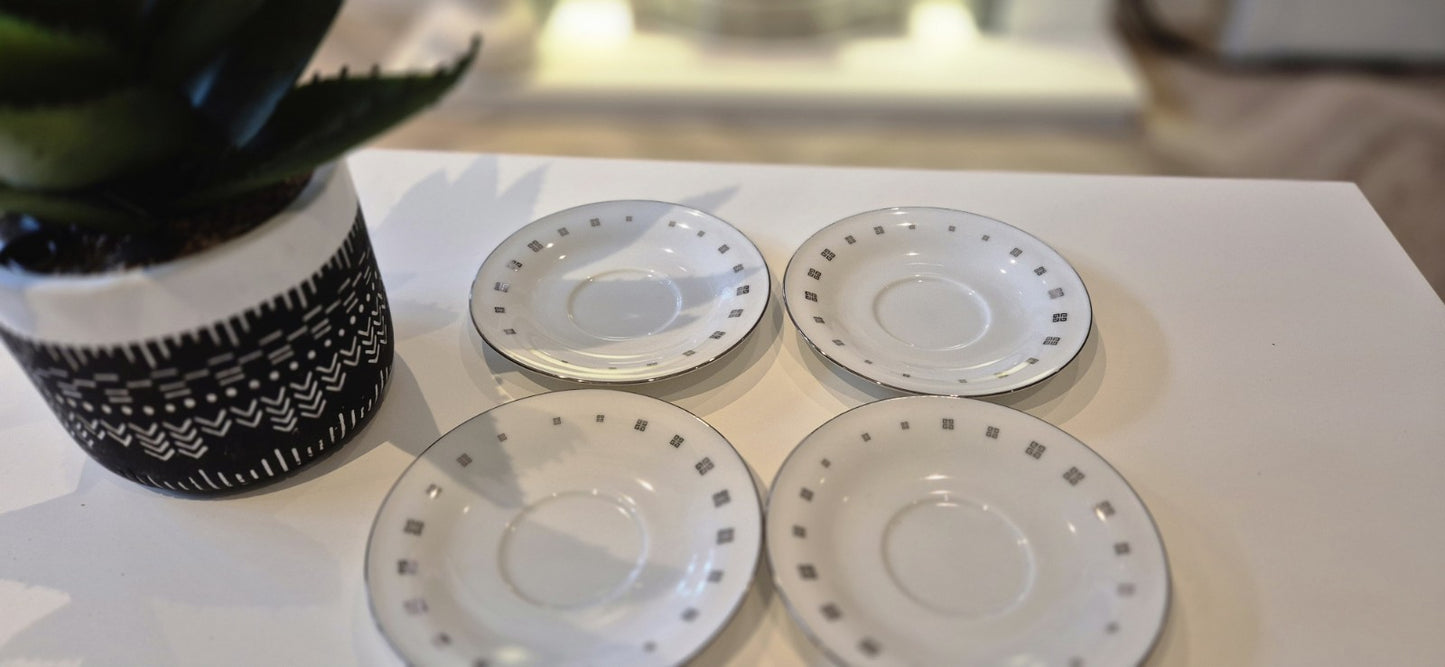 Givenchy Paris Porcelain Dessert/Bread Plate With Signature Logo Design Set Of 4