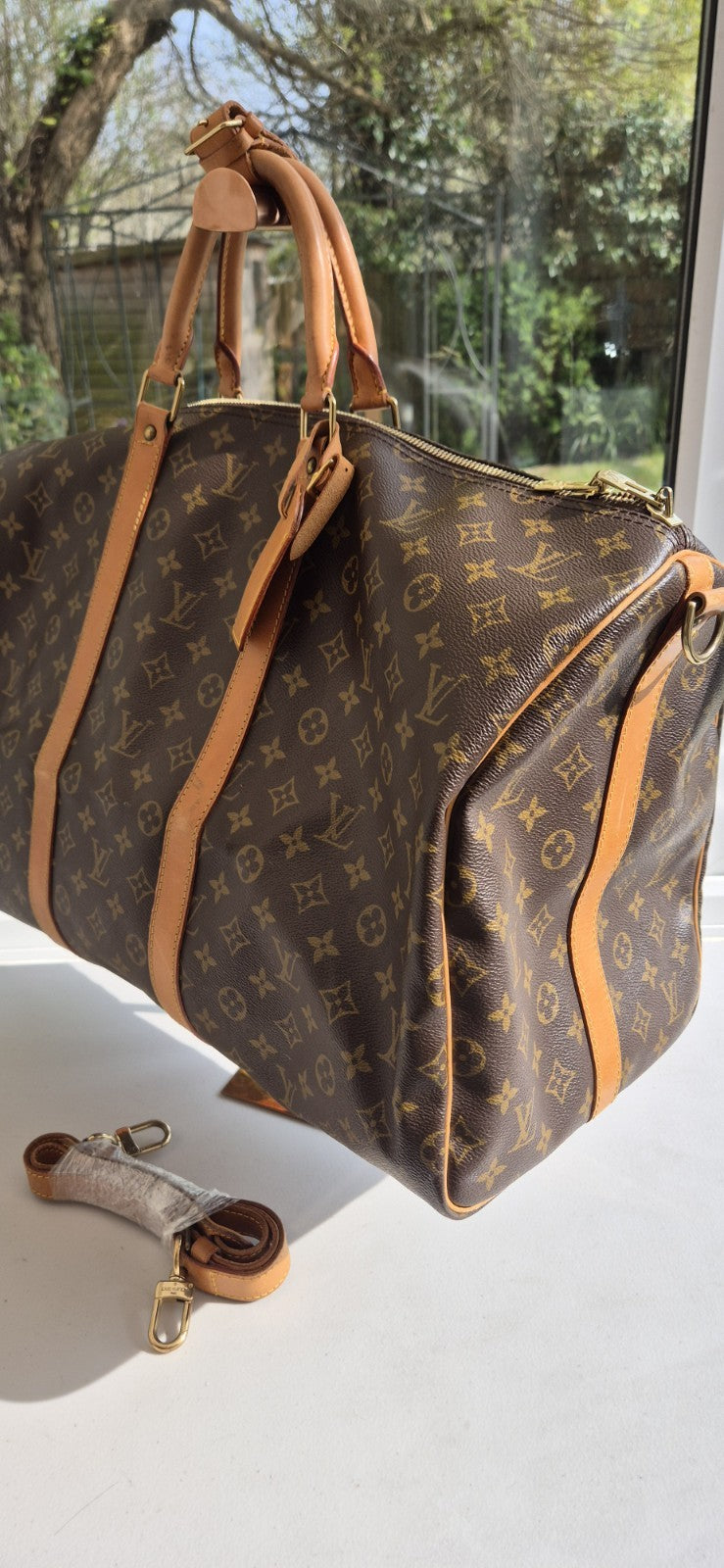 Louis Vuitton Keepall Bandouliere 55 with Detachable Strap in Monogram Unisex