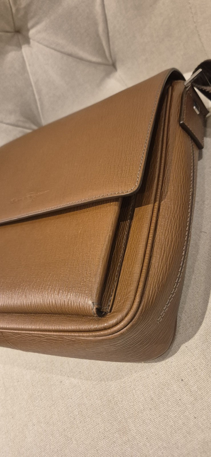 Salvatorre Ferragamo Mens Sling/crossbody Bag Brown Leather