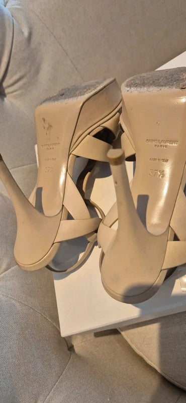 Yves Saint Laurent Tribute Heels in Nude