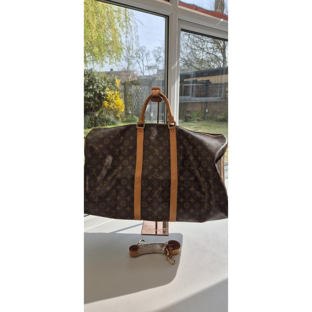 Keepall leather travel bag