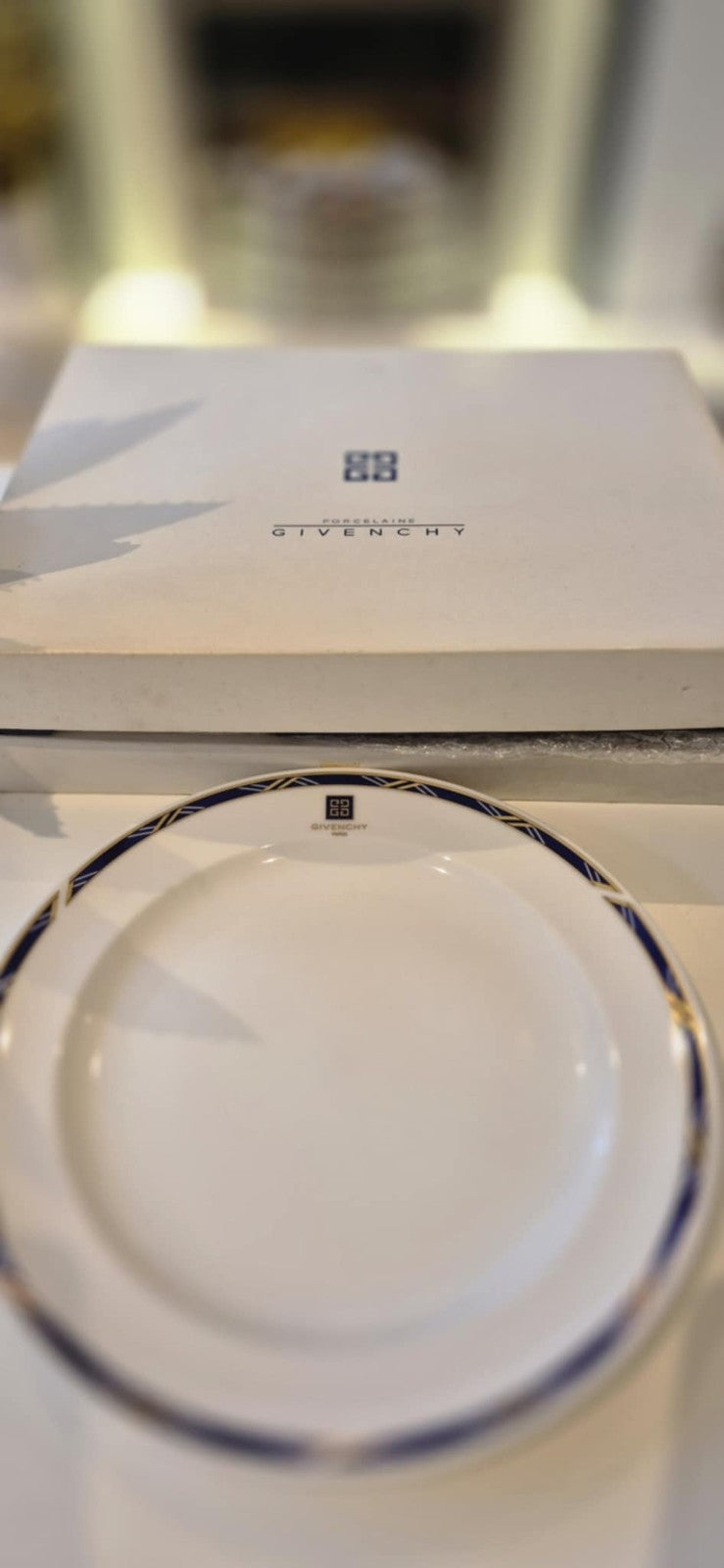Givenchy Set Of 5 Plates 1 Dinner Plate And 4 Bread Plates Unused