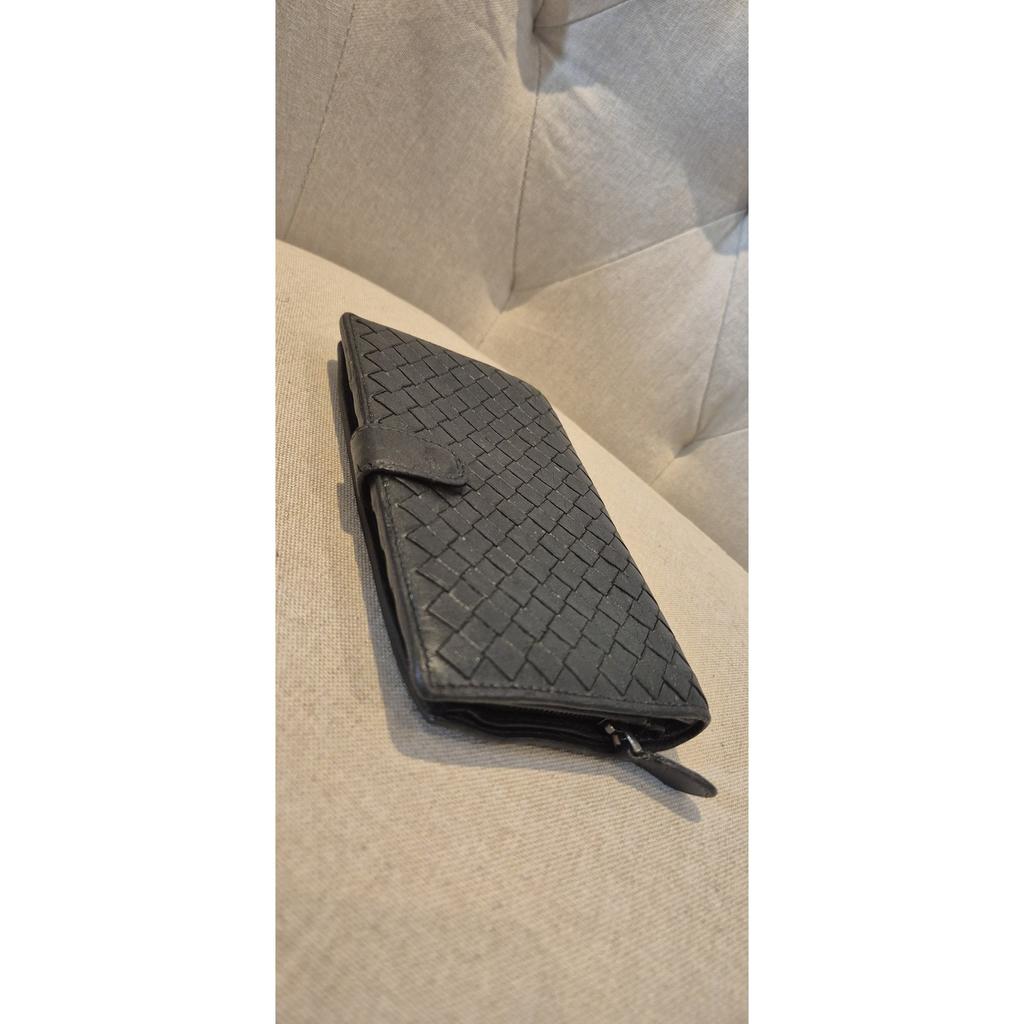 Bottega Veneta Black Leather agenda/purse Pre-owned