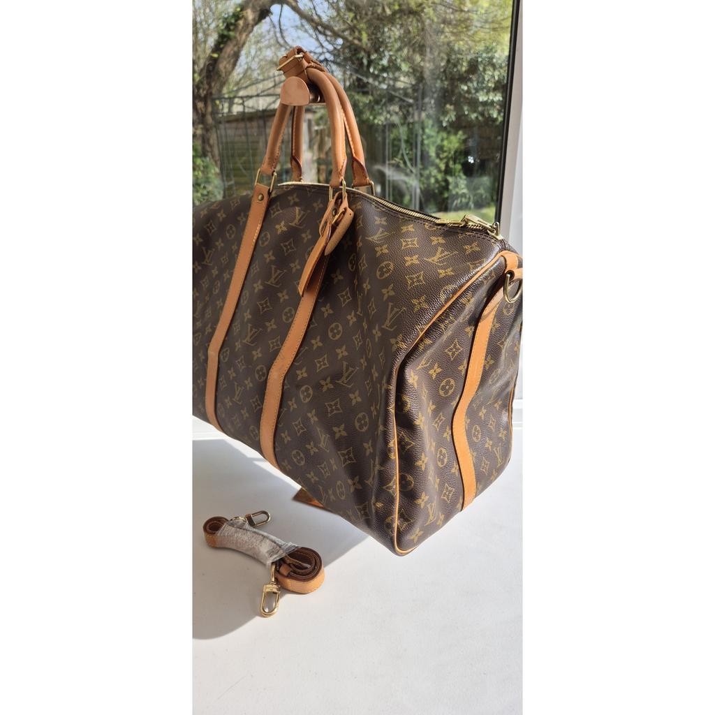 Keepall leather travel bag