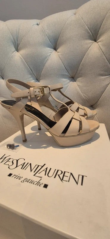 Yves Saint Laurent Tribute Heels in Nude
