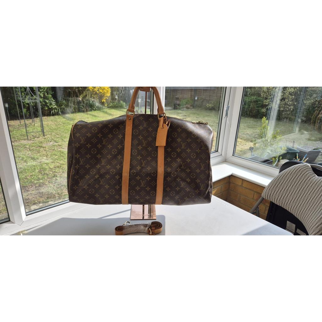 Keepall leather travel bag