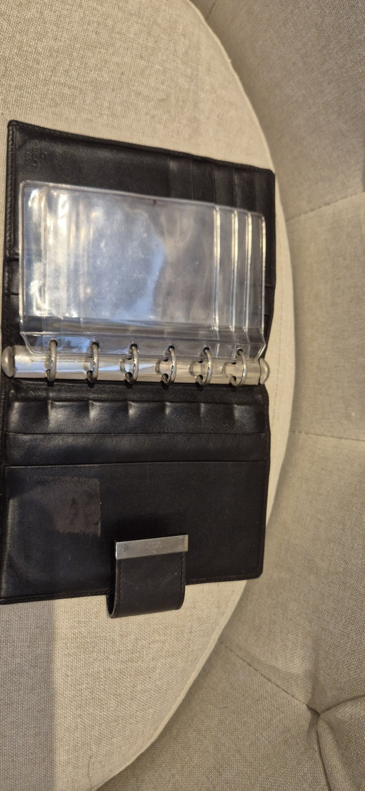 GucciBeige/Ebony GG Canvas Small Agenda Notebook