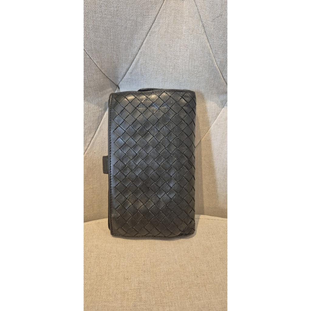 Bottega Veneta Black Leather agenda/purse Pre-owned