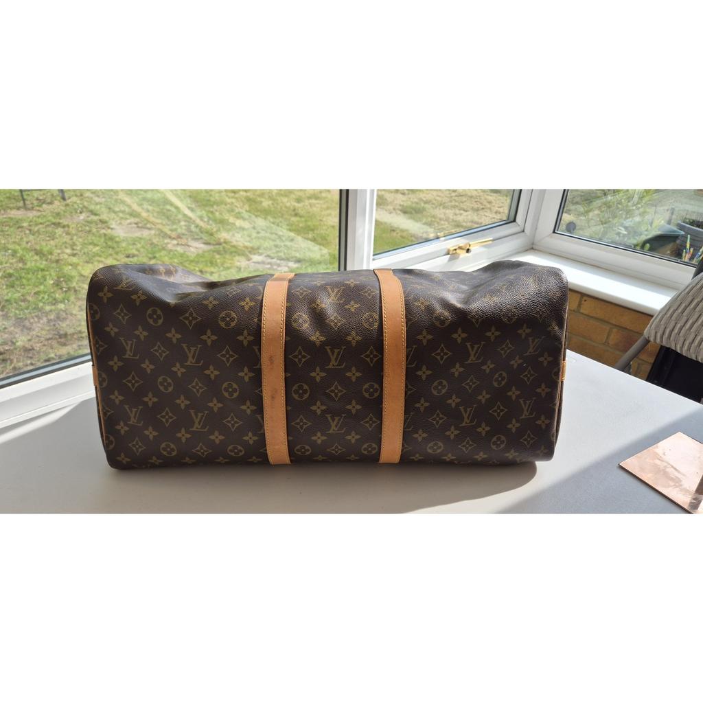 Keepall leather travel bag