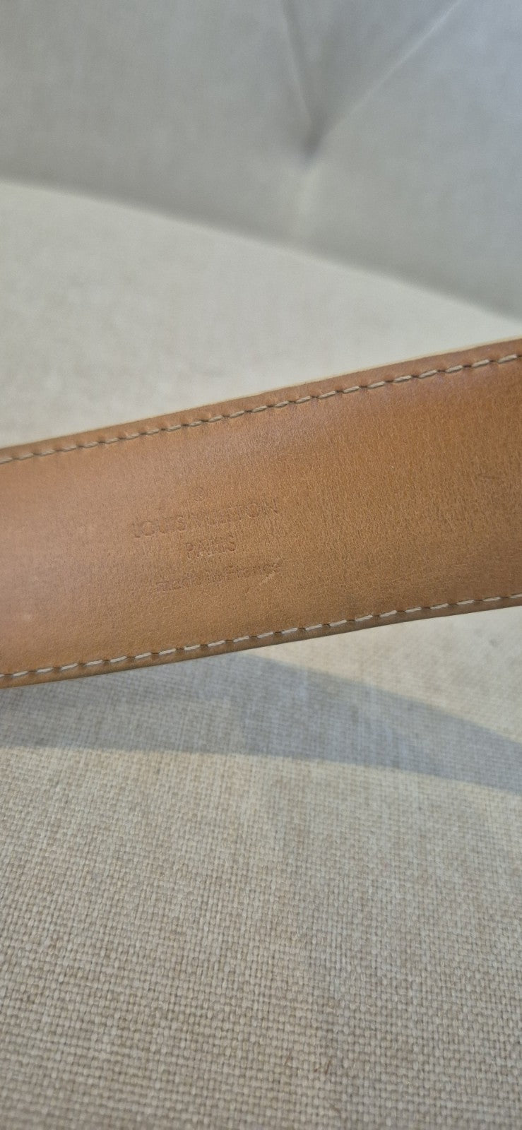 Louis Vuitton Damier Azur Voyage Inventeur Belt  80/32