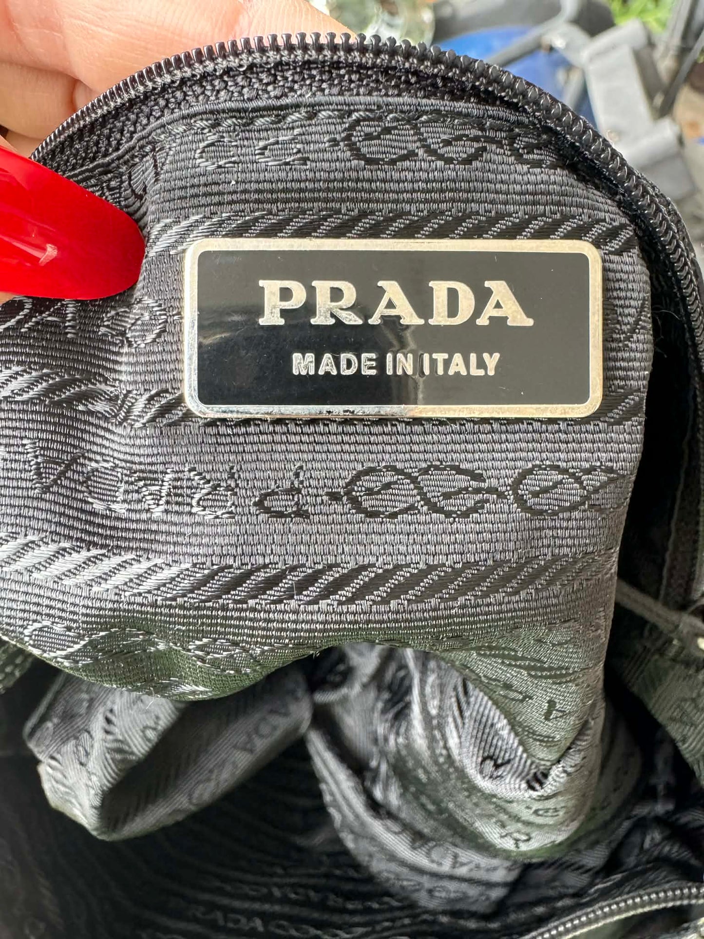 Prada Black Nylon Messenger Bag