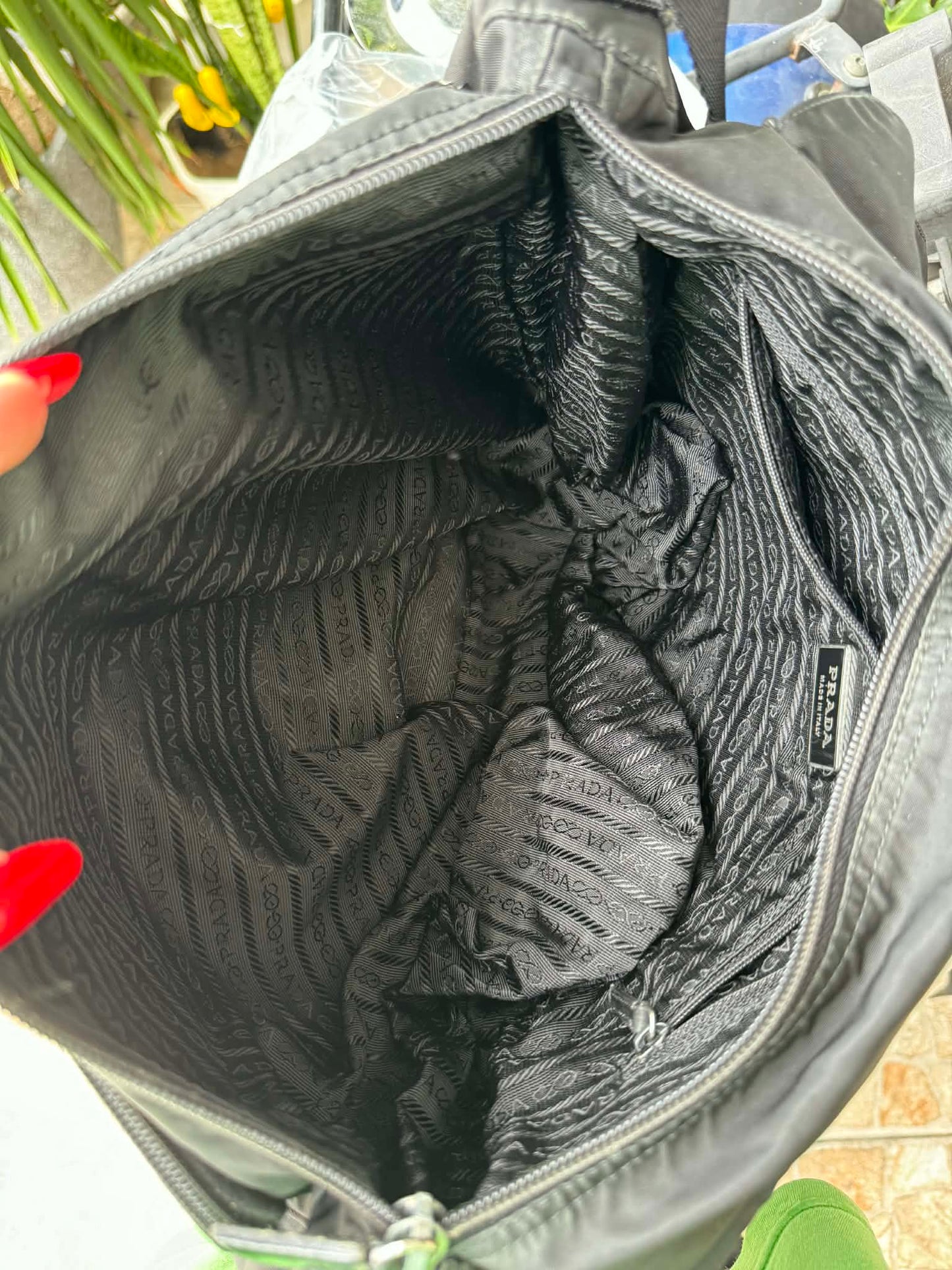 Prada Black Nylon Messenger Bag