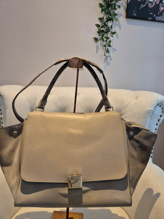 Céline Trapeze Satchel – Limited edition Python Handle and Strap