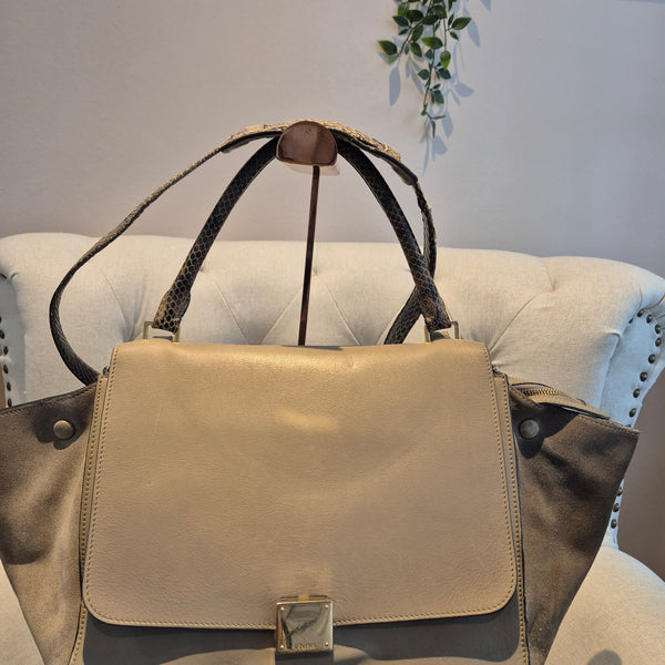 Céline Trapeze Satchel – Limited edition Python Handle and Strap