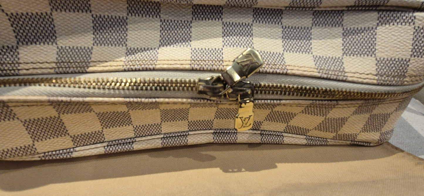 Louis Vuitton Naviglio Cross Body Shoulder Bag in Damier Azur