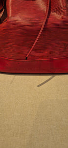 Louis Vuitton Noe Bucket & Drawstring Bag Red Leather epi