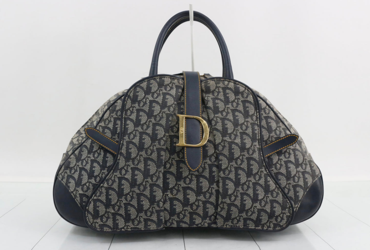 Christian Dior Trotter Canvas Double Saddle Bowler Bag